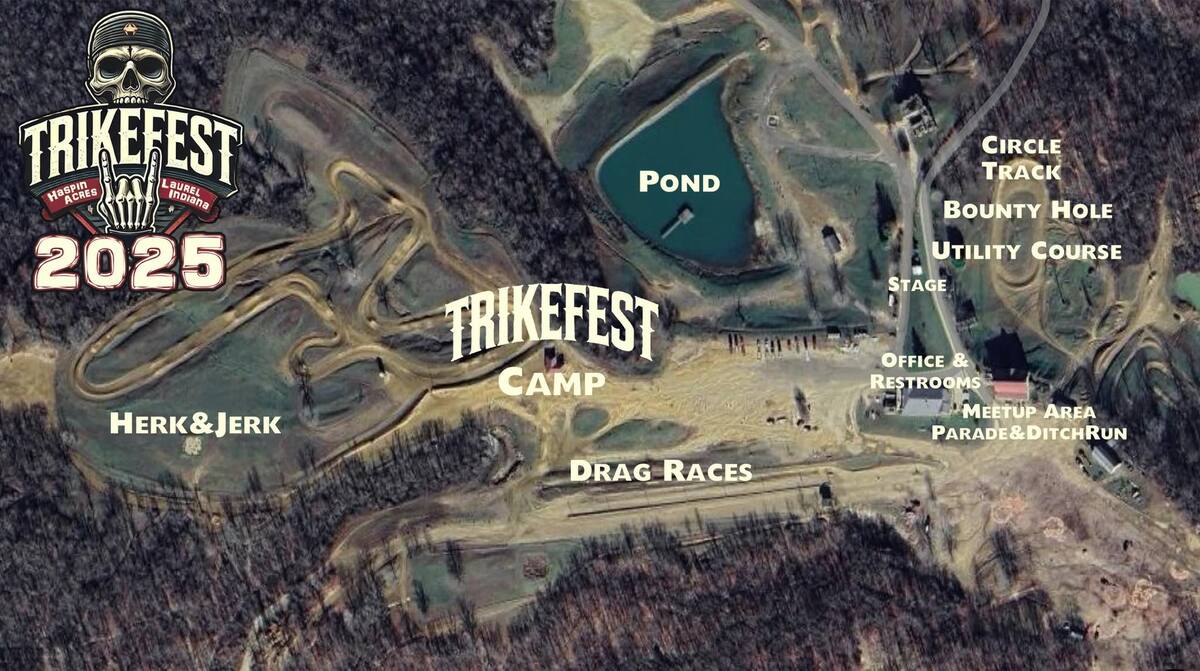 Trikefest map of event locations